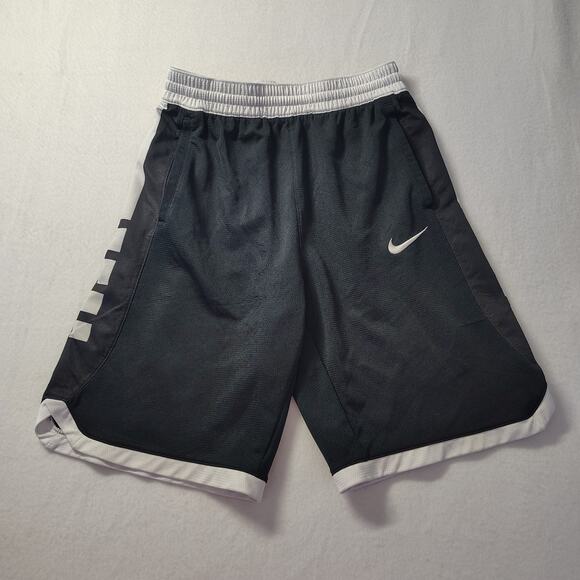 Nike Dri-Fit Loose Fit Elite Basketball Shorts XL Kids Black Boys Youth - Picture 1 of 12